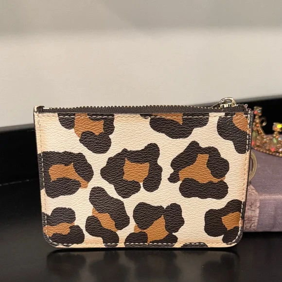 Coach Vintage Ocelot - Animal Print Card & Key Holder - Picture 2 of 6